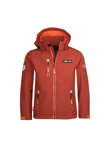 Trollkids Softshell Jacke "Preikestolen" in Dunkelorange/Hellorange