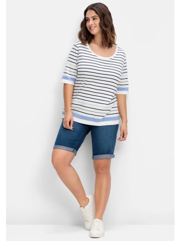 sheego Bermudas in blue denim