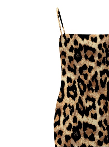 Noisy may Kleid Enger Schnitt Allover-Print Ärmelos in Braun