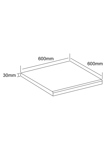 ebuy24 Küchenarbeitsplatte Fasola Marmor 60 x 60 cm