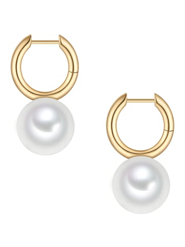 Yokoamii Ohrringe aus Messing mit Perle (synth.) in gelbgold