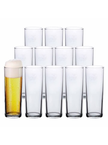 VAN WELL 12er Set Kölschgläser geeicht Stange 0,2 l in transparent