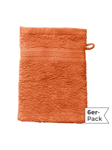 REDBEST Frottier Waschhandschuh 6er-Pack Chicago in terra