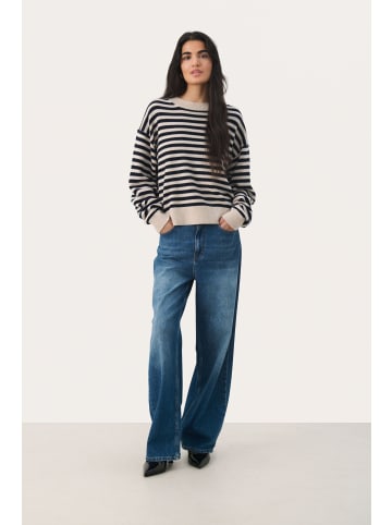 PART TWO Strickpullover MariaPW Lockere Passform in French Oak/Dark Navy