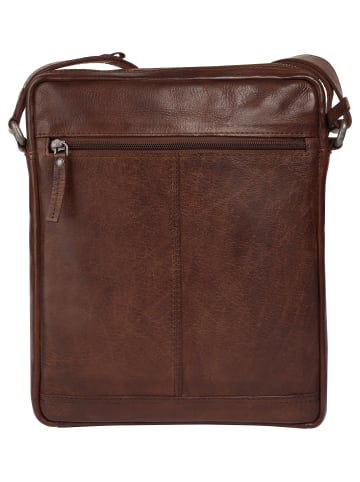 SPIKES & SPARROW Umhängetasche echt Leder in cognac