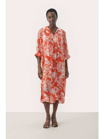 PART TWO Kleid GracelynnPW in Mandarin Red Graphic Print