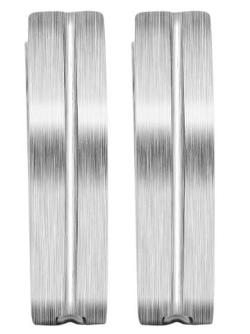 Adeliás Damen Ohrringe – Klappcreole aus Edelstahl in silber