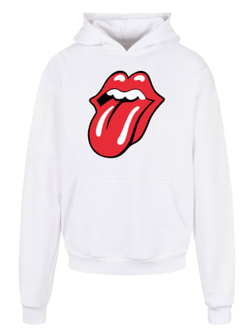 F4NT4STIC Ultra Heavy Hoodie The Rolling Stones Zunge Rot in weiß