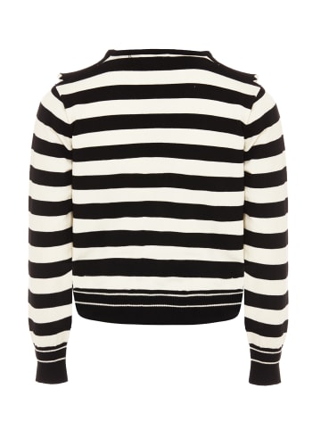 VIRITA Women Cardigan in Schwarz Weiss