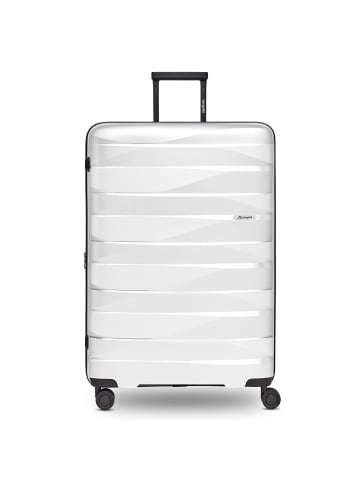 Bergpfeil Travel 4-Rollen Trolley L 75 cm mit Dehnfalte in ice white metallic