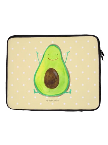 Mr. & Mrs. Panda Notebook Tasche Avocado Glücklich ohne Spruch in Gelb Pastell