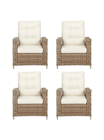 ebuy24 Gartenstuhl Gram 4er Set Natur 78 x 83 cm