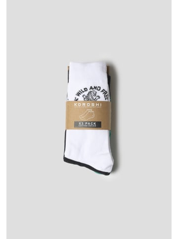 KOROSHI Pack mit 3 herrenstrÃ¼mpfen in bunt