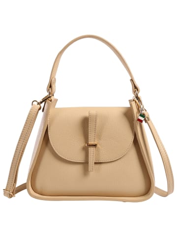 Florence Florence Schultertasche Leder beige, camel ca. 26cm
