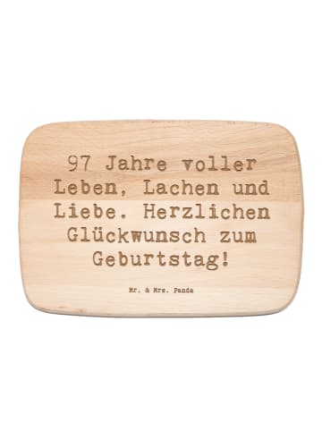 Mr. & Mrs. Panda Holzbrett Spruch 97. Geburtstag mit Spruch in Transparent