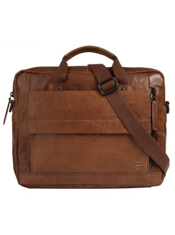 SPIKES & SPARROW Aktentasche echt Leder in cognac