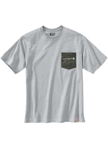 CARHARTT  Pocket T-Shirt Camo in grau