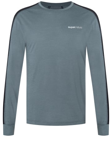 super.natural Merino Longsleeve ALARM RUNNING LS in Dunkelblau