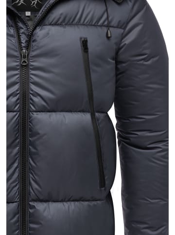 Humy Winterjacke mit Kapuze in Navy