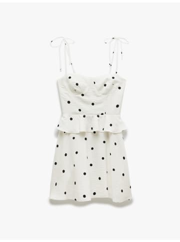 KOTON KLEIDER in Weiß Gemustert