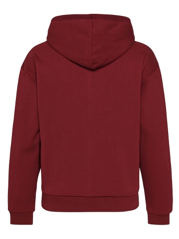 Hummel Hoodie mit Logo in Weinrot