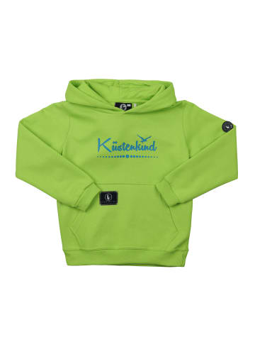 SCHIETWETTER Kinder Kapuzenpullover "Küstenkind in lime/azuro