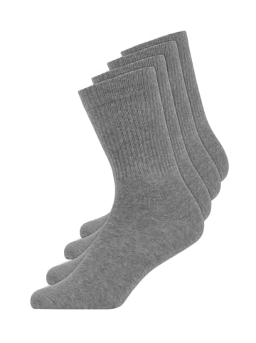 SNOCKS Tennissocken aus Bio-Baumwolle Grau 4 Paar