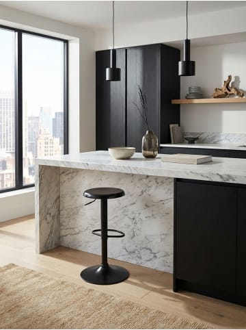 KADIMA DESIGN Barhocker | Schwarz, 58-79cm, Drehbar, 100kg