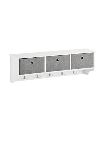 SoBuy Wandgarderobe in Mattweiß - (W) 20 x (H) 31 x (L) 100 cm