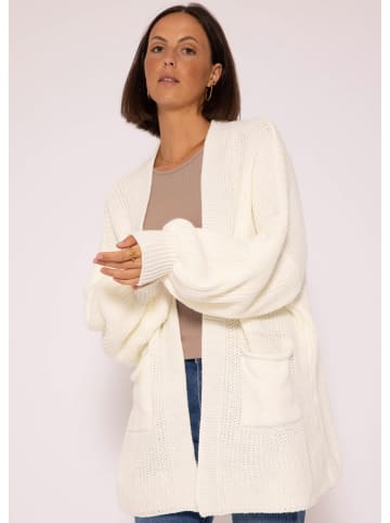 SASSYCLASSY Oversize Strick-Cardigan in Offwhite