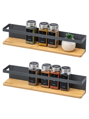 eluno Gewürzregale 2er Set ca. 38 x 8 x 6,5 cm (B/H/T)