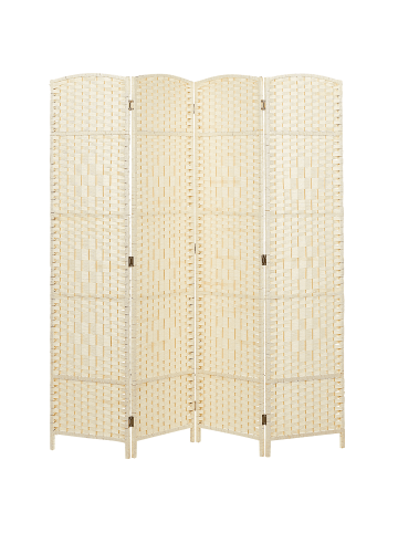 Beliani Paravent LAPPAGO in Beige - (W) 163 x (H) 170 x (L) 2 cm