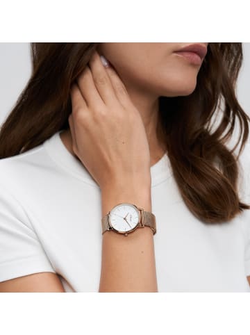 s.Oliver Armbanduhr Modern Basics in roségold