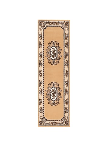 Pergamon Orient Velours Teppich Läufer Trendline in Beige