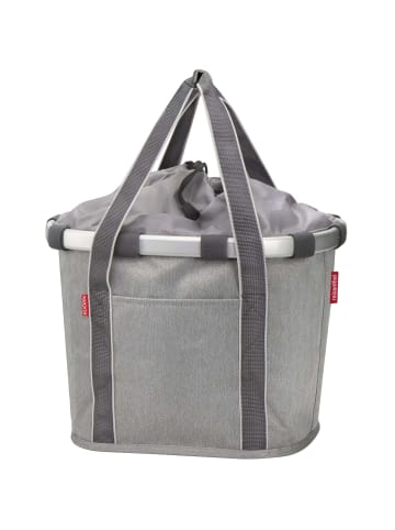 KLICKfix reisenthel Bikebasket 15 - Lenkerkorb 35 cm (twist sage) in heringbone grey