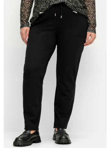 sheego Jogg Pants in schwarz