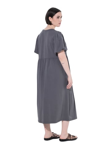 Ulla Popken Midikleid in graphitgrau
