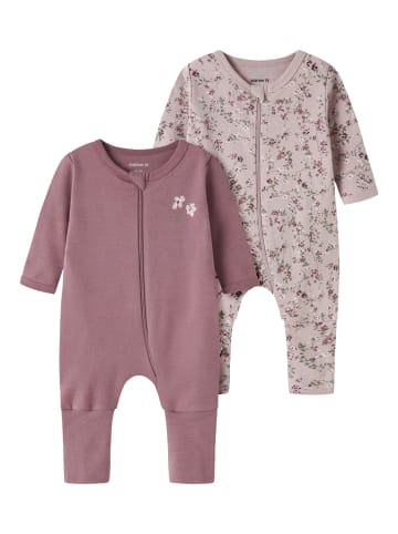 name it Schlafanzug 2er-Pack Schlafstrampler Nbfnightsuit in violet ice