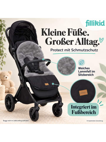 Kinderhaus Blaubär Lammfelleinlage Kinderwagen Buggy TOP in Protect Grau