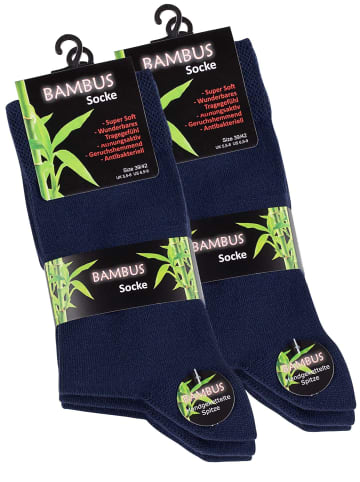 Vincent Creation® "BAMBUS" Socken 6 Paar in marine blau