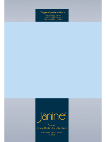 Janine Topper Spannbetttuch Elastic Jersey in hellblau