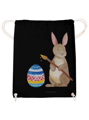 Mr. & Mrs. Panda Jutebeutel Hase Eier Malen ohne Spruch in Schwarz