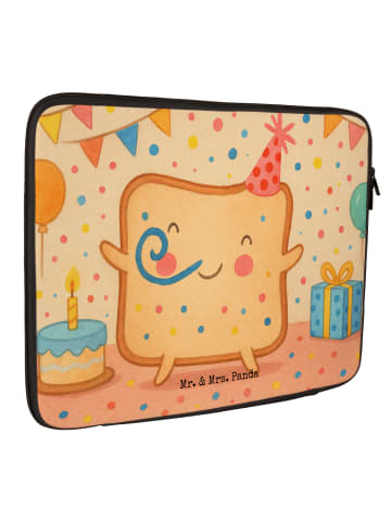 Mr. & Mrs. Panda Laptop Tasche Toast Party Design ohne Spruch in Weiß