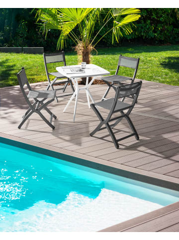 Beliani 4er-Set Gartenstuhl TALCA in Grau