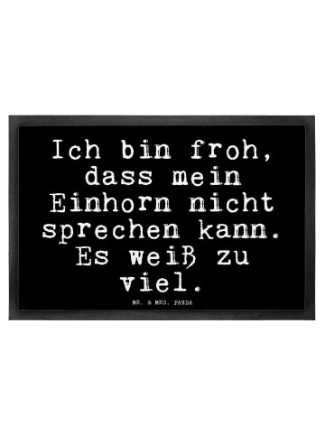 Mr. & Mrs. Panda Vorleger Ich bin froh, dass... mit Spruch in Schwarz