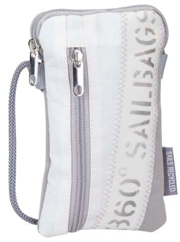 360 grad Handytasche Nautik Lütt in Stencil-Weiß/Grau