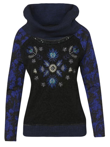 KOROSHI Langarm-T-Shirt in blau
