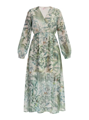 IZIA Damen Maxi Langarmkleid in Dschungel Druck