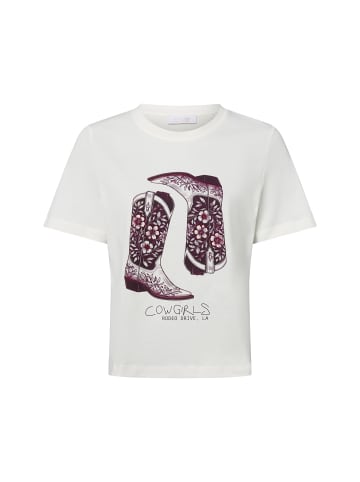 Rich & Royal T-Shirt Cow Girl Boots in ecru