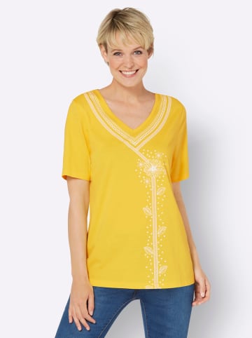 Sieh an! V-Shirt in sonnengelb